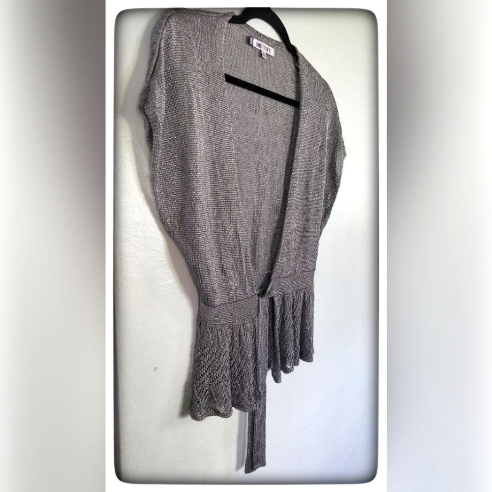 Jennifer Lopez Gray Cardigan Sweater